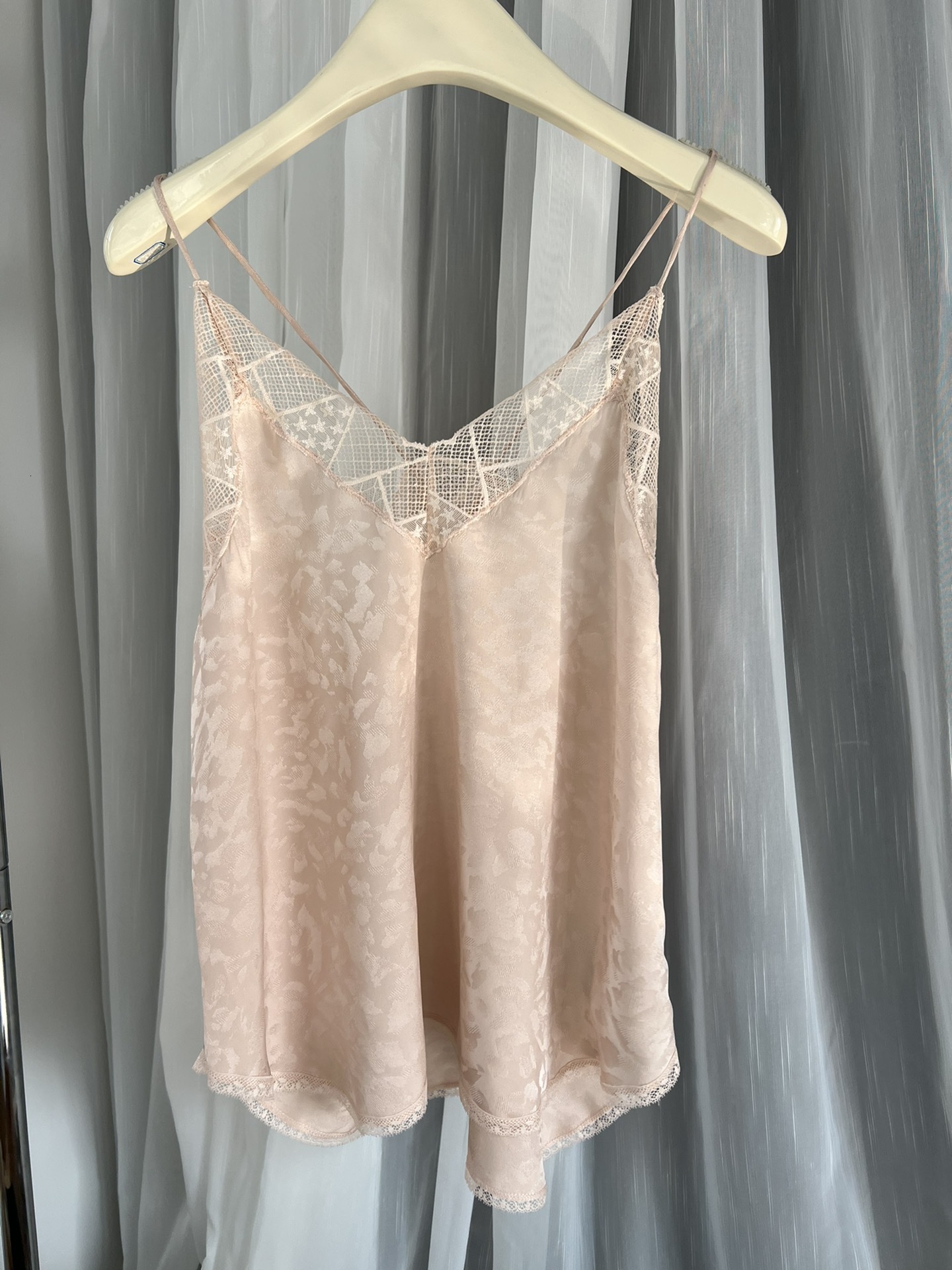 Camisoles Tanks Women's Leopard Printed Camisole Sexy Lace Stitching 100% Silk Sleeveless Summer V-neck Sling Tops for Female 230420