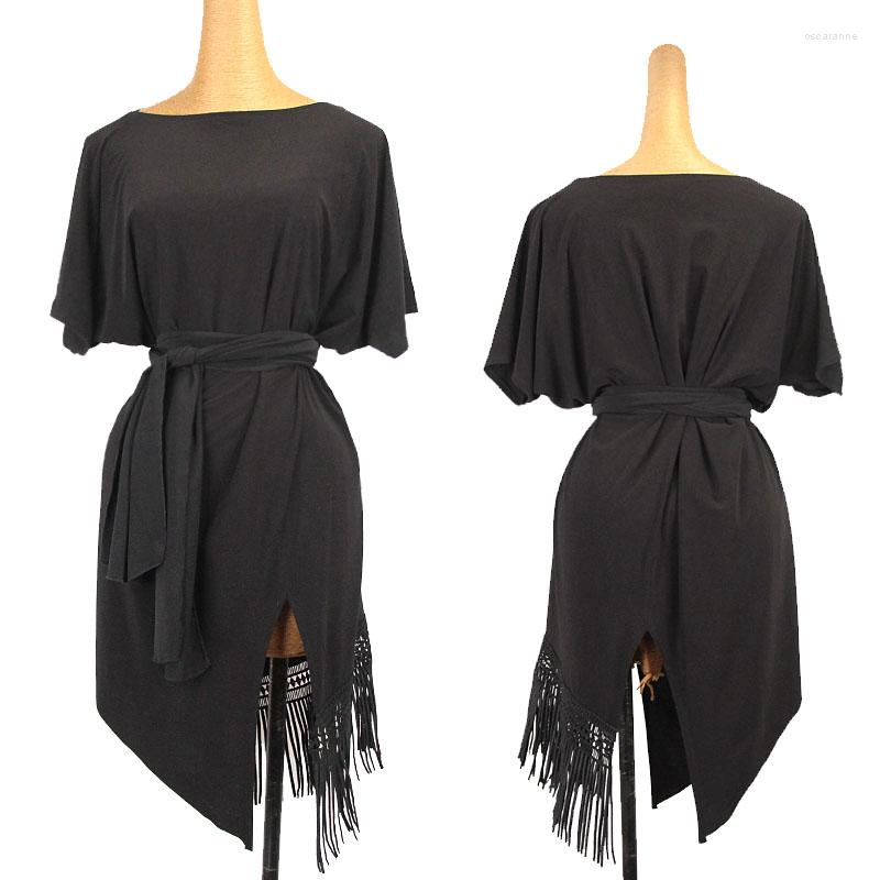 Stage Wear Style Latin Dance Dress With Lace Loose Self-cultivation Practice And Clothes Belt, Black
Stage Wear Style Latin Dance Dress With Lace Loose Self-cultivation Practice And Clothes Belt, Black