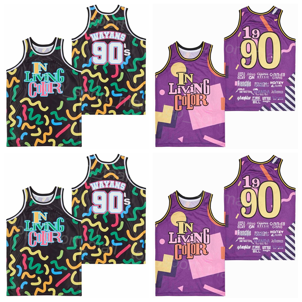 Movie Basketball TV Series In Living Color Jersey 90 WAYANS 1990 Retro Sport Pullover College Breathable Vintage HipHop Purple Black University All Stitched Team
Movie Basketball TV Series In Living Color Jersey 90 WAYANS 1990 Retro Sport Pullover College Breathable Vintage HipHop Purple Black University All Stitched Team