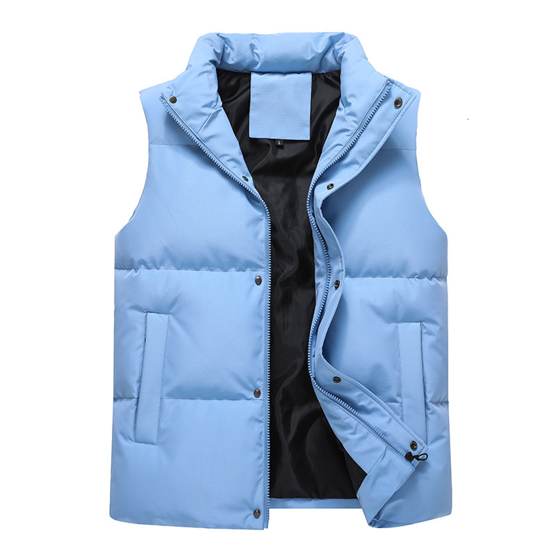 Men's Vests Winter Men Solid Color Stand Collar Down Multicolor Waistcoat Sleeveless Jackets Male Warm Windproof Coats S8XL 230420
