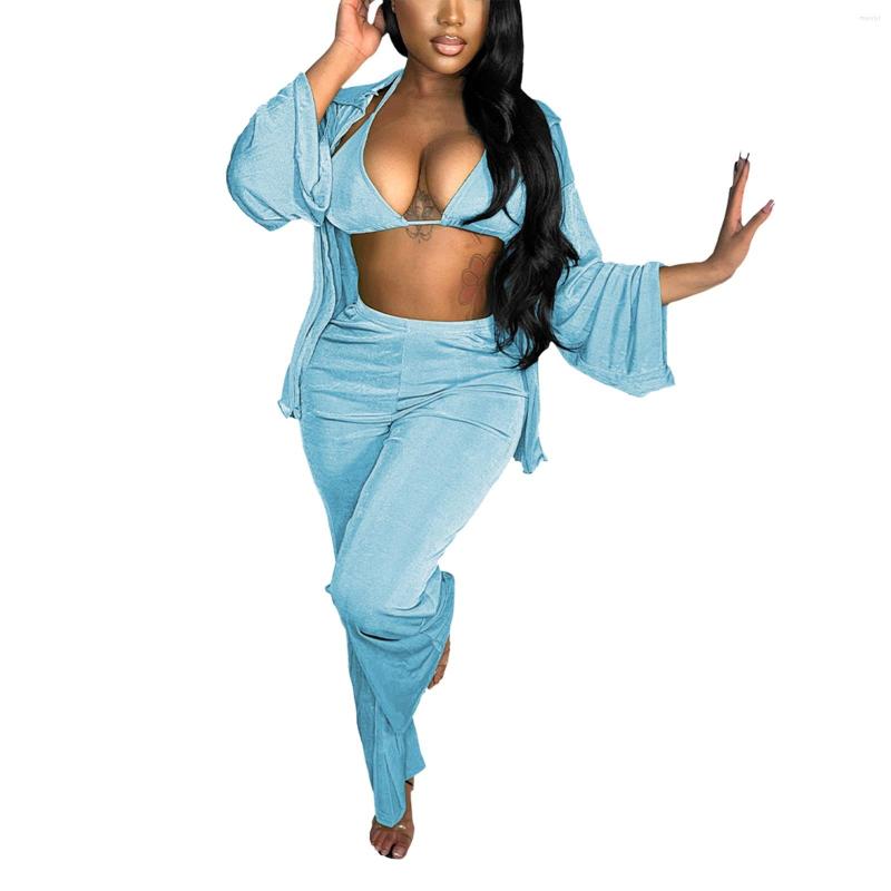 Women' Two Piece Pants Women' Pant Sets Fall And Summer Cardigan Wide Legged Sexy Three Suit Top Flowing Long Trousers Set 4, Bg
Women' Two Piece Pants Women' Pant Sets Fall And Summer Cardigan Wide Legged Sexy Three Suit Top Flowing Long Trousers Set 4, Bg