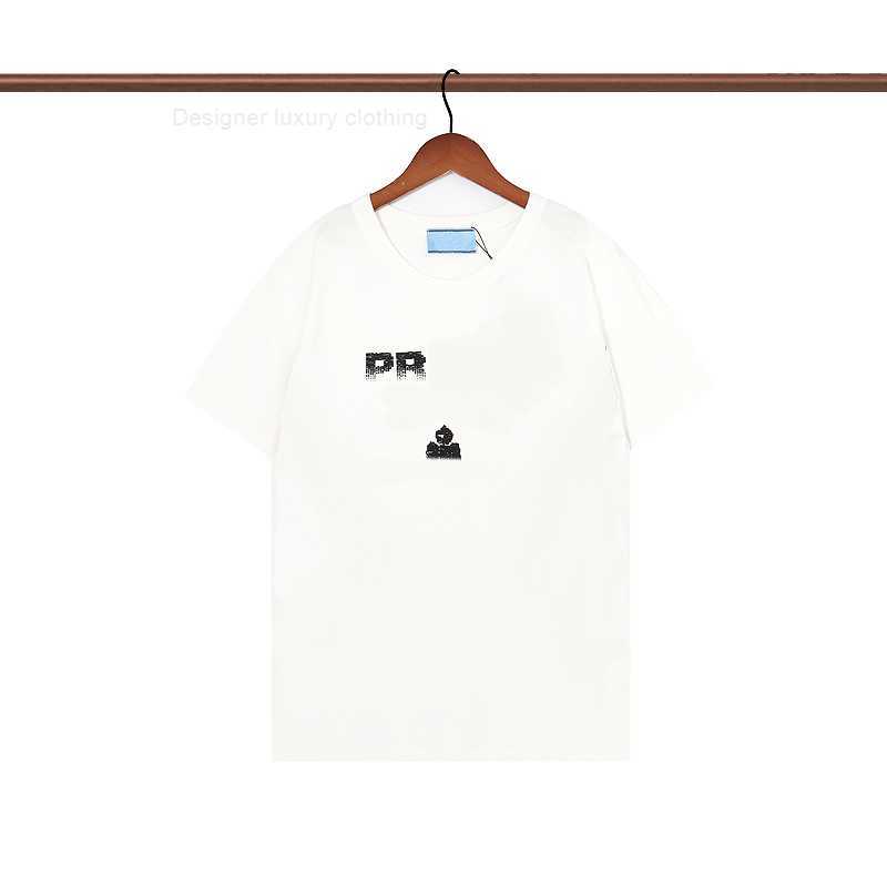 Tide Brand Lada Short Sleeve 2023 New Letter Printed T -Shirt Temperament Joker T -Shirt For Men And Women, White