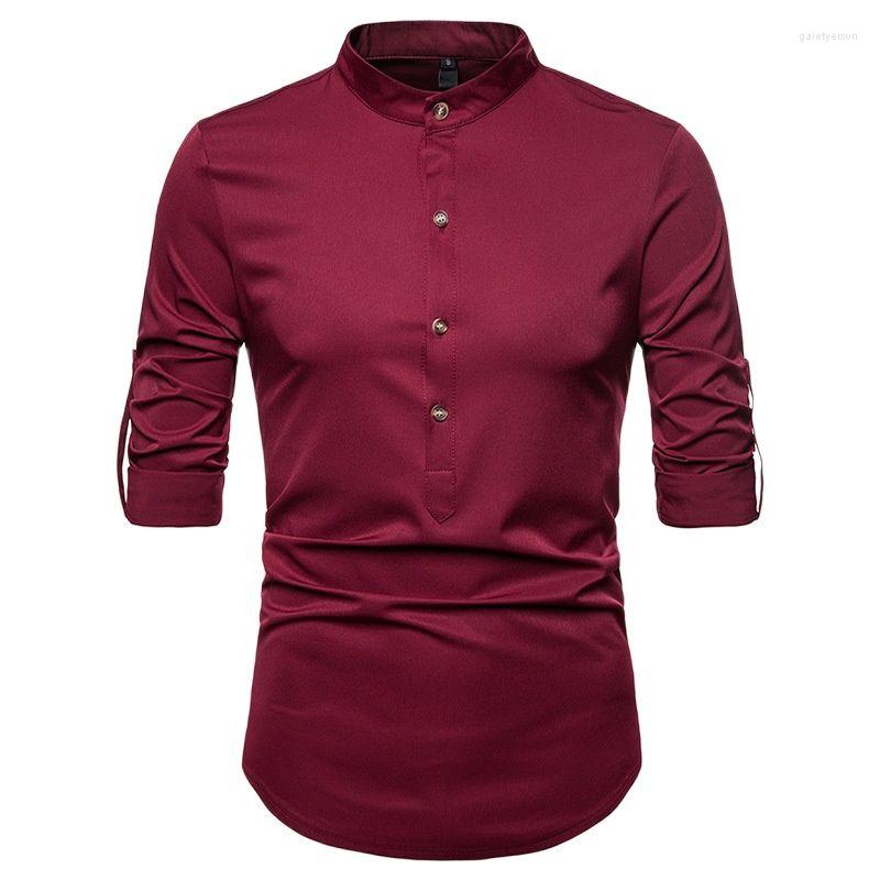 Men' Casual Shirts Men' Blouse Business Shirt Solid Stand Collar Long Sleeve Tee Spring Autumn Trend Handsome Men, Atrovirens
Men' Casual Shirts Men' Blouse Business Shirt Solid Stand Collar Long Sleeve Tee Spring Autumn Trend Handsome Men, Atrovirens