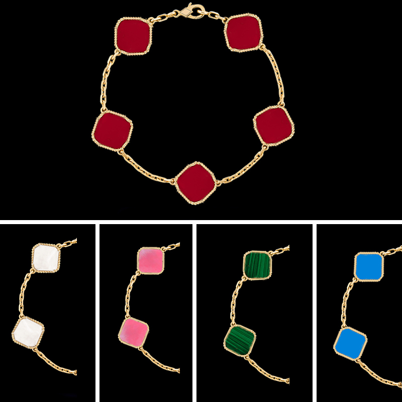 Fashion women chain Classic 4/Four Leaf Clover Charm bracelets 19cm with logo Official size luxury Mother-of-Pearl women bracelets Never Fade
Fashion women chain Classic 4/Four Leaf Clover Charm bracelets 19cm with logo Official size luxury Mother-of-Pearl women bracelets Never Fade