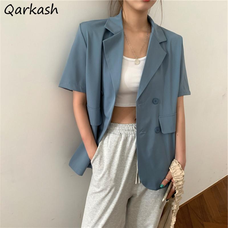 Pants Women Blazers Short Sleeve Summer Casual Solid Tops Candy Color Loose Thin Female M4XL Allmatch Korean Style Fashion New Basic, White
Pants Women Blazers Short Sleeve Summer Casual Solid Tops Candy Color Loose Thin Female M4XL Allmatch Korean Style Fashion New Basic, White