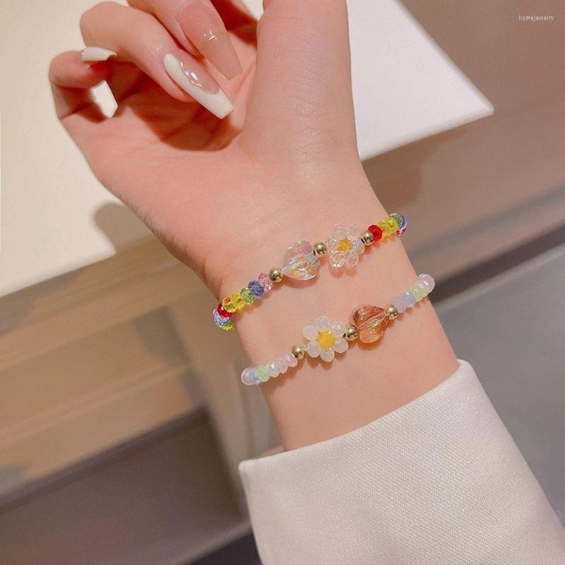 Strand Korean Bracelet Bohemian Colorful Flowers Crystal Beaded Handmade Elastic Rope Women Fashion Jewelry
Strand Korean Bracelet Bohemian Colorful Flowers Crystal Beaded Handmade Elastic Rope Women Fashion Jewelry