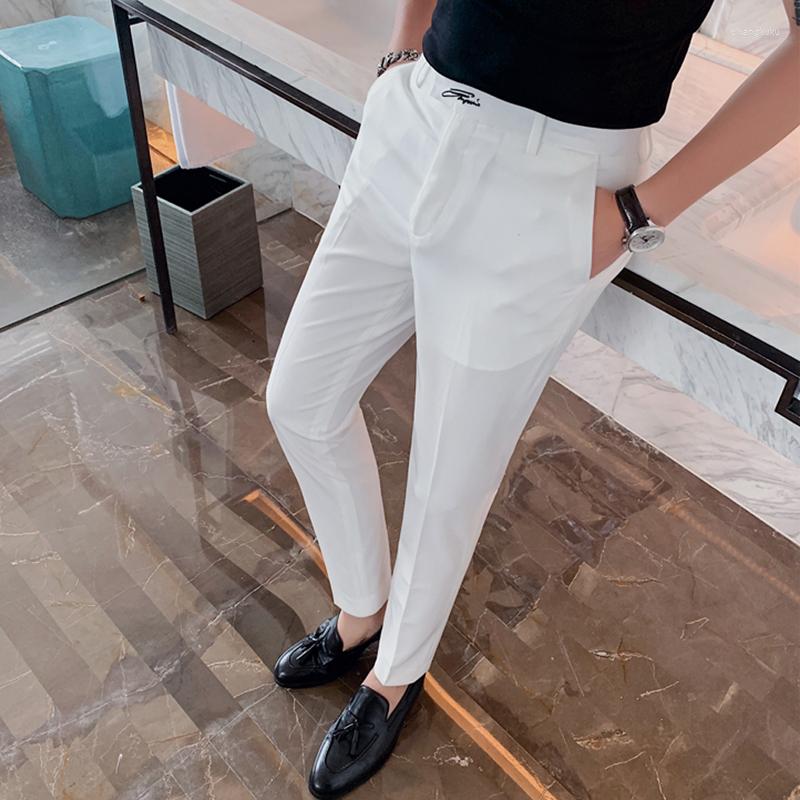 Men's Suits Embroidery Groom Wedding Dress Mens Formal Suit Pants White And Black Stage Performance Banquet Business Social Slim Trousers
Men's Suits Embroidery Groom Wedding Dress Mens Formal Suit Pants White And Black Stage Performance Banquet Business Social Slim Trousers