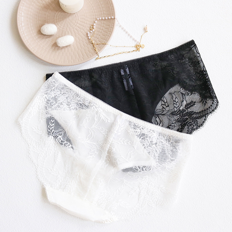 Women's Panties Women Silk Briefs 100% Natural Silk Women's Sexy Middle Rise Panties Underwear Lingerie Silk Lace Panties 2pcs 3pcs/lot TU00