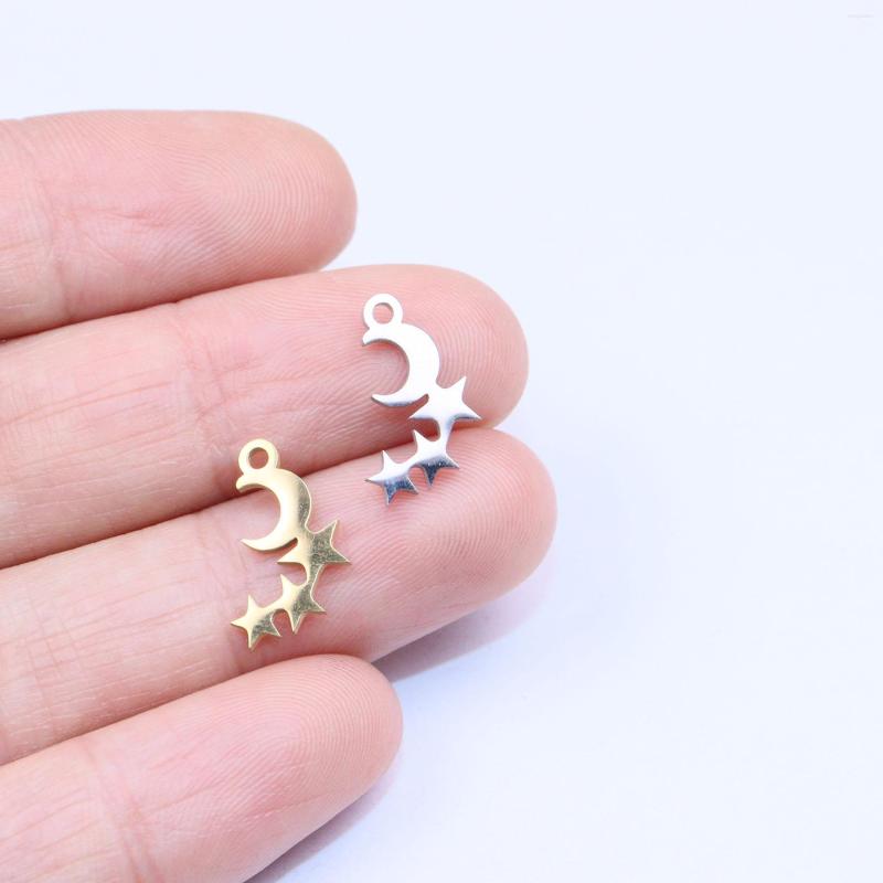Charms 10pcs StainlessSteel Mirror Polished Moon Star Fadeless Anti Allergic Women's Fashion Jewelry Charm Pendant DIY Necklace Earring
Charms 10pcs StainlessSteel Mirror Polished Moon Star Fadeless Anti Allergic Women's Fashion Jewelry Charm Pendant DIY Necklace Earring