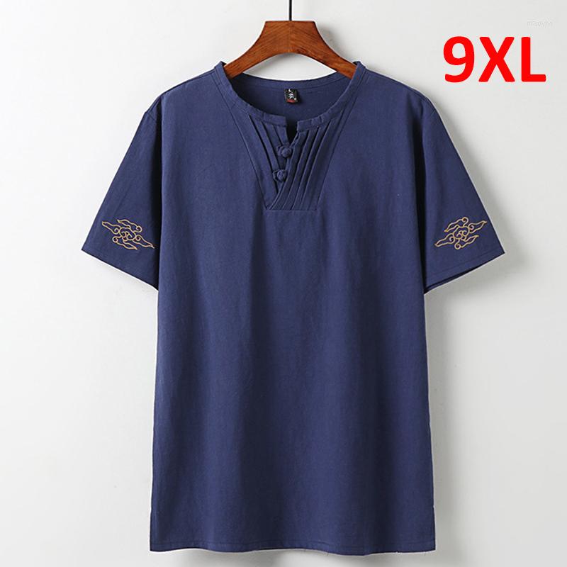 Men's T Shirts 9XL Big Size T-shirt Men Summer Half Sleeve Linen Tshirt Casual Tees Tops Male V-neck Embroidery Shirt Plus, White
Men's T Shirts 9XL Big Size T-shirt Men Summer Half Sleeve Linen Tshirt Casual Tees Tops Male V-neck Embroidery Shirt Plus, White