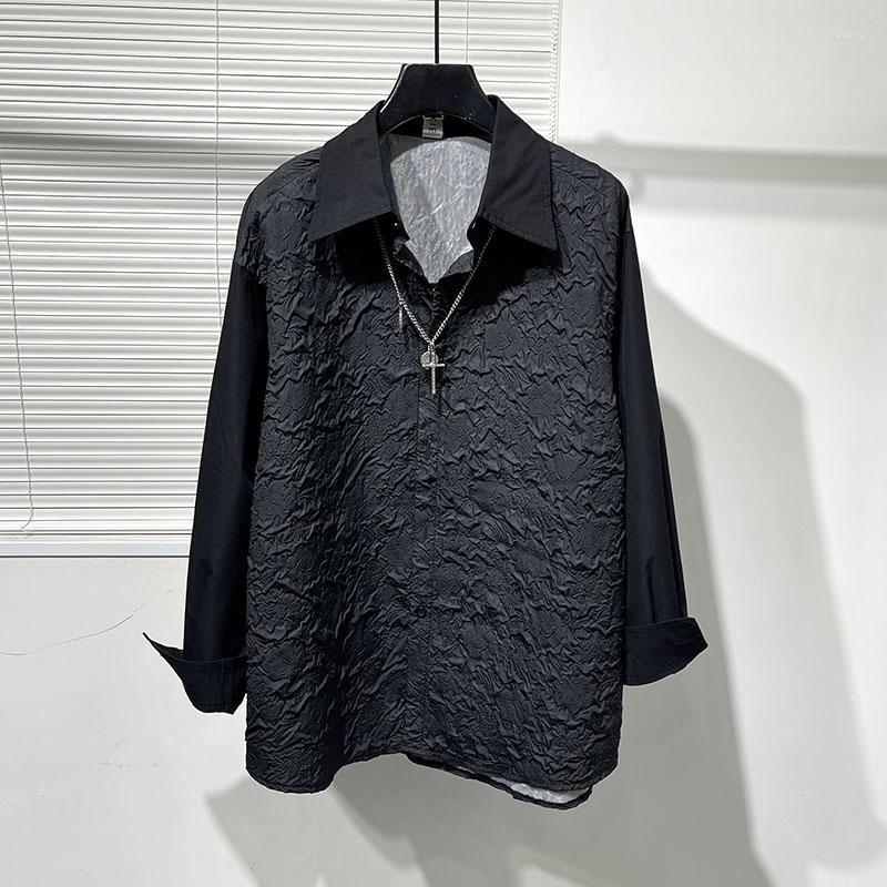 Men's Casual Shirts Spring Original Dark Fashion Fold Stitching Loose Non-ironing Shirt Men's Simple Hundred Match Plankton Handsome, Black
Men's Casual Shirts Spring Original Dark Fashion Fold Stitching Loose Non-ironing Shirt Men's Simple Hundred Match Plankton Handsome, Black