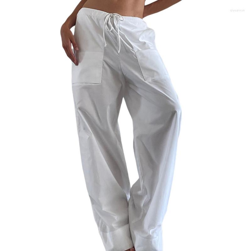 Women' Pants Women Casual Wide Leg Cargo Spring Fall Harajuku 2023 Elegant Drawstring Low Waist Solid Color Loose Trousers With Pockets
Women' Pants Women Casual Wide Leg Cargo Spring Fall Harajuku 2023 Elegant Drawstring Low Waist Solid Color Loose Trousers With Pockets