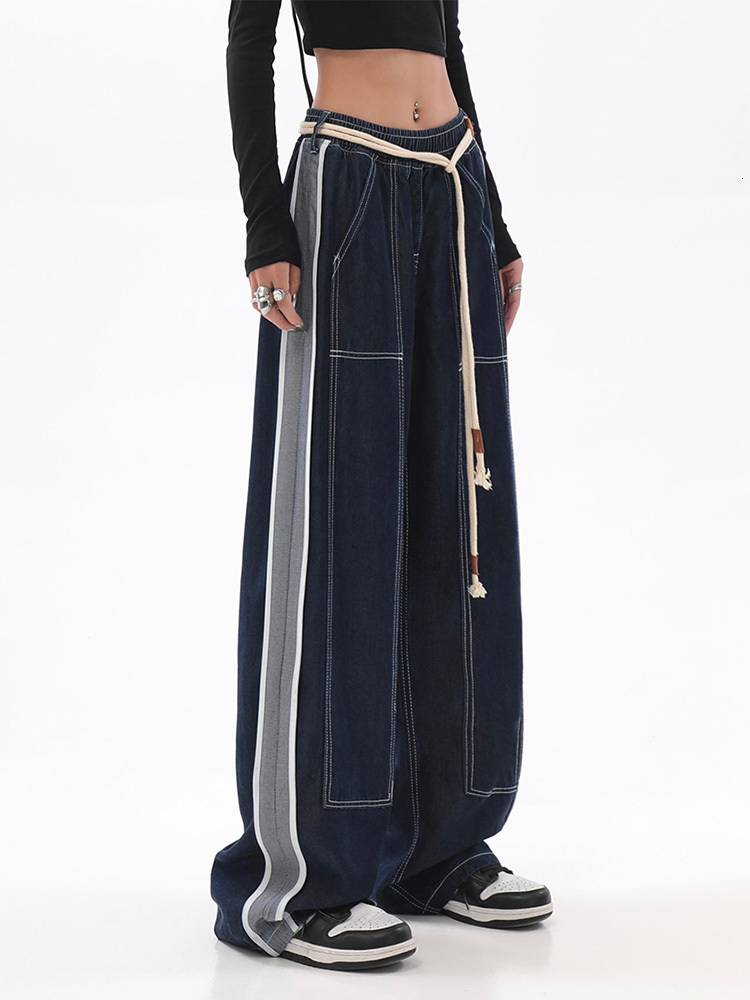 Women Jean High Waist Fashion Straight Baggy Denim Pants Streetwear American Style Wide Leg Trouser Spring 2023 230420, Blue
Women Jean High Waist Fashion Straight Baggy Denim Pants Streetwear American Style Wide Leg Trouser Spring 2023 230420, Blue