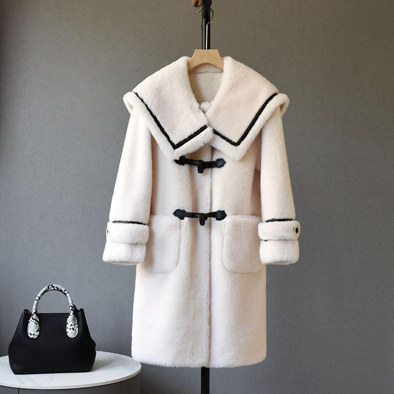 Fur 2022 New Women Winter Warm Real Lamb Fur Coat Female Turn Down Collar Genuine Lamb Fur Overcoats Ladies Warm Casaco Feminino C77, Beige
Fur 2022 New Women Winter Warm Real Lamb Fur Coat Female Turn Down Collar Genuine Lamb Fur Overcoats Ladies Warm Casaco Feminino C77, Beige