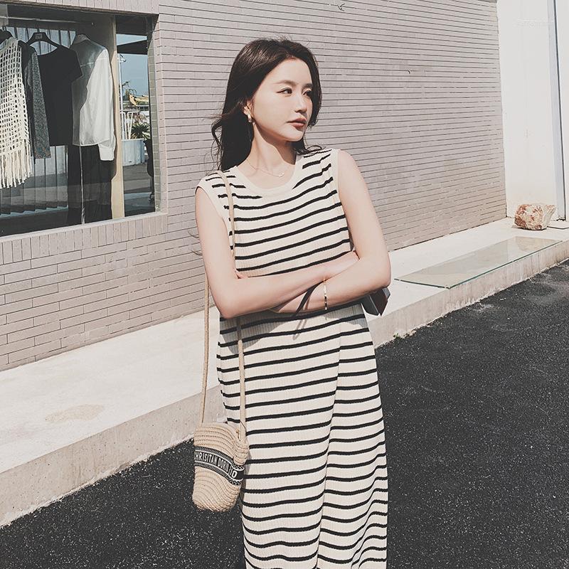 Casual Dresses SuperAen Sleeveless Korean Design Striped Knit Dress Women' Summer 2023 Round Neck Long, Photo color
Casual Dresses SuperAen Sleeveless Korean Design Striped Knit Dress Women' Summer 2023 Round Neck Long, Photo color