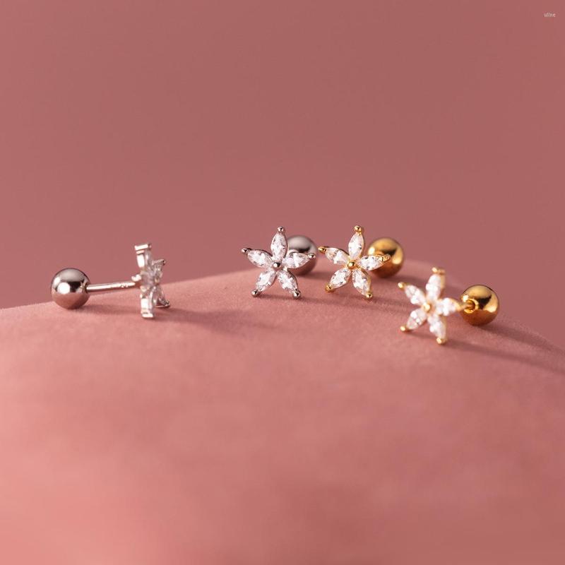 Stud Earrings LAVIFAM 925 Sterling Silver INS Wind Zircons Five-petal Flower Screw Bead Sweet Women's Ear Jewelry
Stud Earrings LAVIFAM 925 Sterling Silver INS Wind Zircons Five-petal Flower Screw Bead Sweet Women's Ear Jewelry