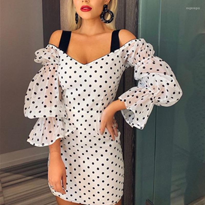 Casual Dresses Women Elegant Fashion Off Shoulder Strap Dot Print Bodycon Dress Long Sleeve V Neck Corset Party Night Clubwear, White
Casual Dresses Women Elegant Fashion Off Shoulder Strap Dot Print Bodycon Dress Long Sleeve V Neck Corset Party Night Clubwear, White