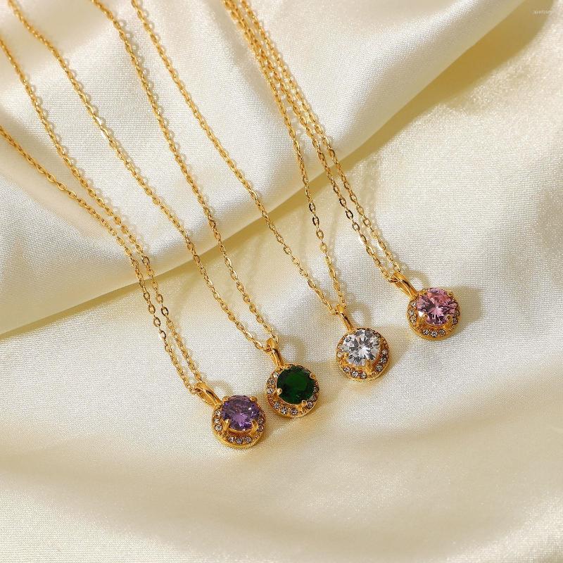 Chains Stainless Steel Necklace For Women Jewelry Choker Double-layer Round Zircon Collares Chain Streetwear Bijoux Femme Pendant
Chains Stainless Steel Necklace For Women Jewelry Choker Double-layer Round Zircon Collares Chain Streetwear Bijoux Femme Pendant