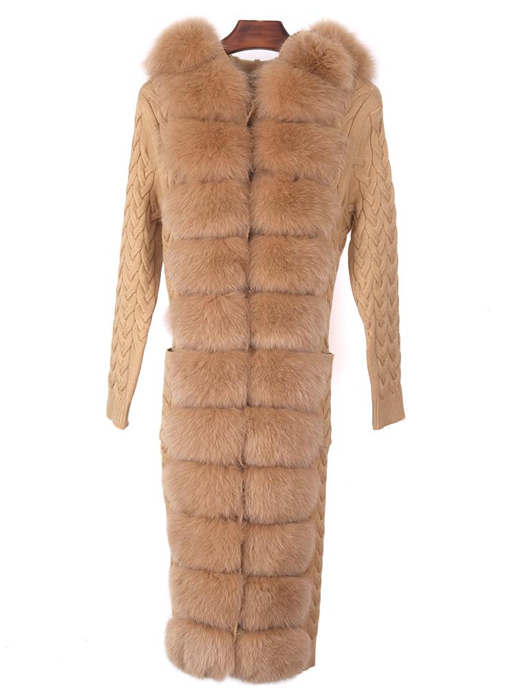 Fur Xlong Winter Women Wool Knitted Sweater Real Fox Fur Coat Ladies Cardigan Luxury Natural Fox Fur Collar Hooded Streetwear Belt, Color 3
Fur Xlong Winter Women Wool Knitted Sweater Real Fox Fur Coat Ladies Cardigan Luxury Natural Fox Fur Collar Hooded Streetwear Belt, Color 3
