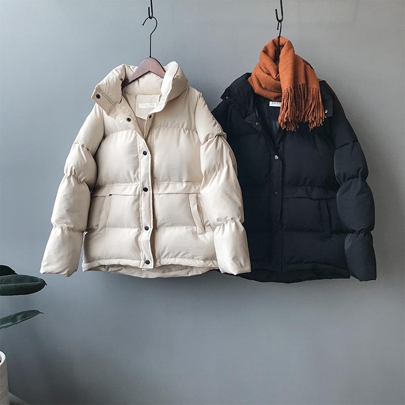 Leather HXJJP 2022 Autumn Winter Thick Warm Down Cotton Coat Women's New Korean Singlebreasted Stand Collar Loose Bread Puffer Jacket, Beige
Leather HXJJP 2022 Autumn Winter Thick Warm Down Cotton Coat Women's New Korean Singlebreasted Stand Collar Loose Bread Puffer Jacket, Beige