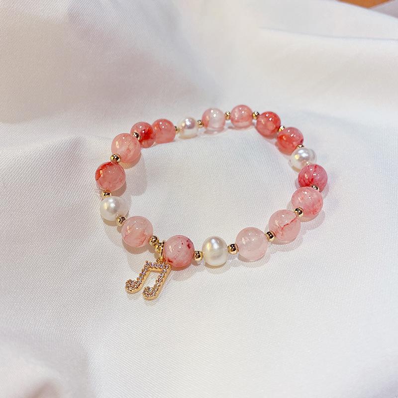 Strand Natural Garnet Bracelet Female Simple Forest Pearl Elastic Personality Musical Note Chalcedony Hand Jewelry Beaded Strands
Strand Natural Garnet Bracelet Female Simple Forest Pearl Elastic Personality Musical Note Chalcedony Hand Jewelry Beaded Strands
