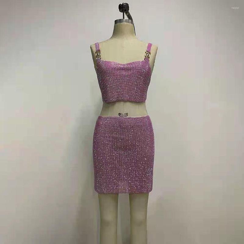 Skirts Celebrity Bright Diamond Square Neck Cold Metal Crystal Mini Sexy Ladies Summer Birthday Party Rhinestone Two Piece, Green
Skirts Celebrity Bright Diamond Square Neck Cold Metal Crystal Mini Sexy Ladies Summer Birthday Party Rhinestone Two Piece, Green