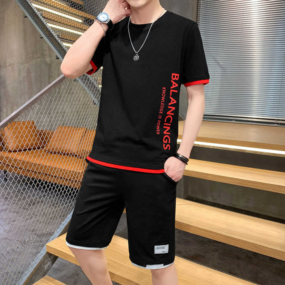 Men's Tracksuits Short Sleeved T-shirt Men's Set Trendy Korean Version New Casual Sports Loose Summer Set Loose T-shirt for Menghpu, Light grey
Men's Tracksuits Short Sleeved T-shirt Men's Set Trendy Korean Version New Casual Sports Loose Summer Set Loose T-shirt for Menghpu, Light grey