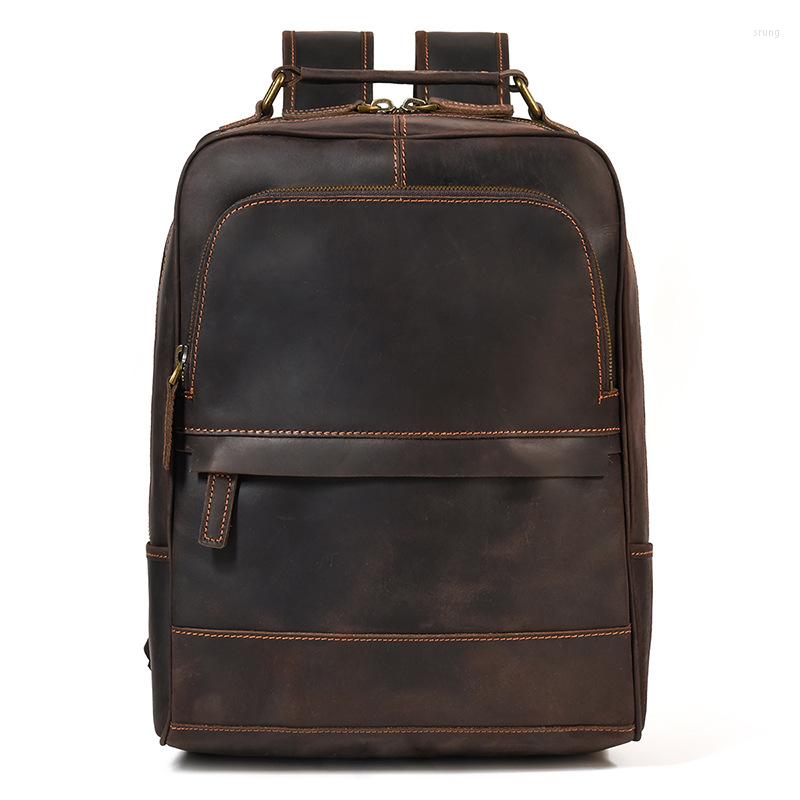 Backpack Vintage Big Backpacks Double Zipper Bagpack Male Crazy Horse Real Leather Handmade Cow Business Men Travel Bag, Picture shown
Backpack Vintage Big Backpacks Double Zipper Bagpack Male Crazy Horse Real Leather Handmade Cow Business Men Travel Bag, Picture shown