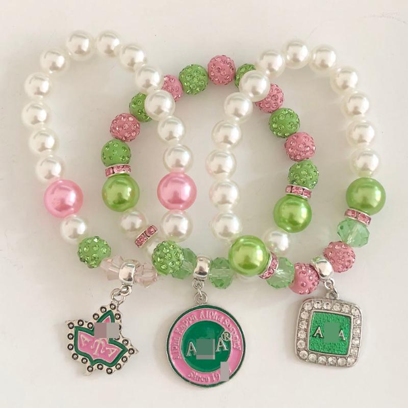 Strand Hand Made Greek Letter Sorority White Green Pearl Charm Bracelet Jewelry
Strand Hand Made Greek Letter Sorority White Green Pearl Charm Bracelet Jewelry