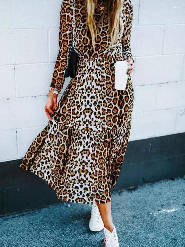 Casual Dresses 2023 Spring Leopard Long Sleeve Maxi Dress Women' Boho Ruffle Tiered Chiffon Flowy Beach Summer Vocation
Casual Dresses 2023 Spring Leopard Long Sleeve Maxi Dress Women' Boho Ruffle Tiered Chiffon Flowy Beach Summer Vocation