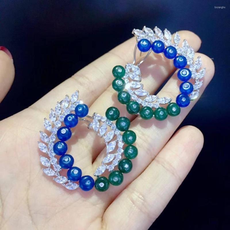 Stud Earrings 925 Sterling Silver With Zircon Earring Circle Green And Blue Color Mixed Fine Women Jewelry
Stud Earrings 925 Sterling Silver With Zircon Earring Circle Green And Blue Color Mixed Fine Women Jewelry