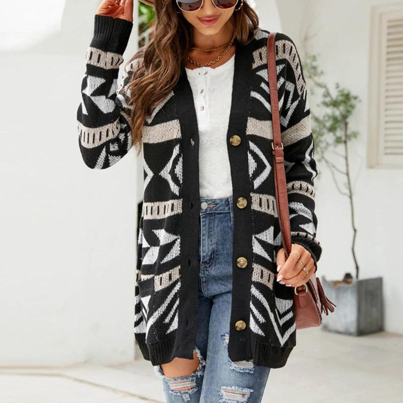 Women' Jackets 2023 Fashion Autumn And Winter Temperament Lozenge Loose Sweater In Long Knit Cardigan Coat Casacos De Inverno Feminino, Brown
Women' Jackets 2023 Fashion Autumn And Winter Temperament Lozenge Loose Sweater In Long Knit Cardigan Coat Casacos De Inverno Feminino, Brown