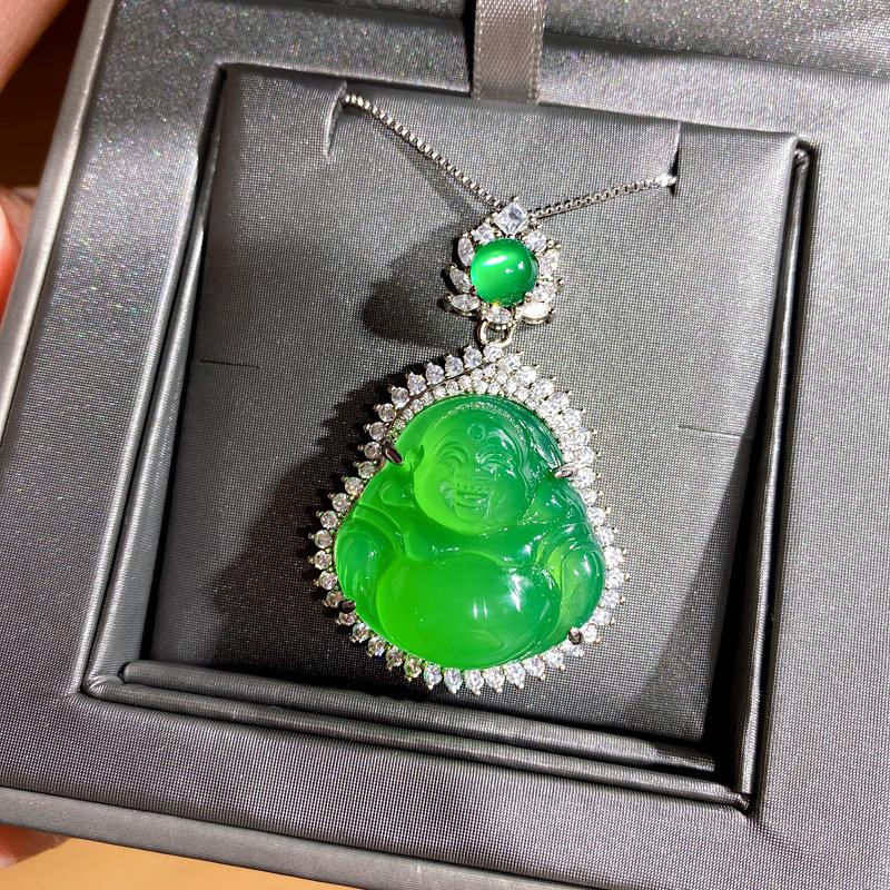 Chains Classic High Quality Fashion Green Stone Pendant Necklace S925 Silver Suitable For Couple Gifts
Chains Classic High Quality Fashion Green Stone Pendant Necklace S925 Silver Suitable For Couple Gifts