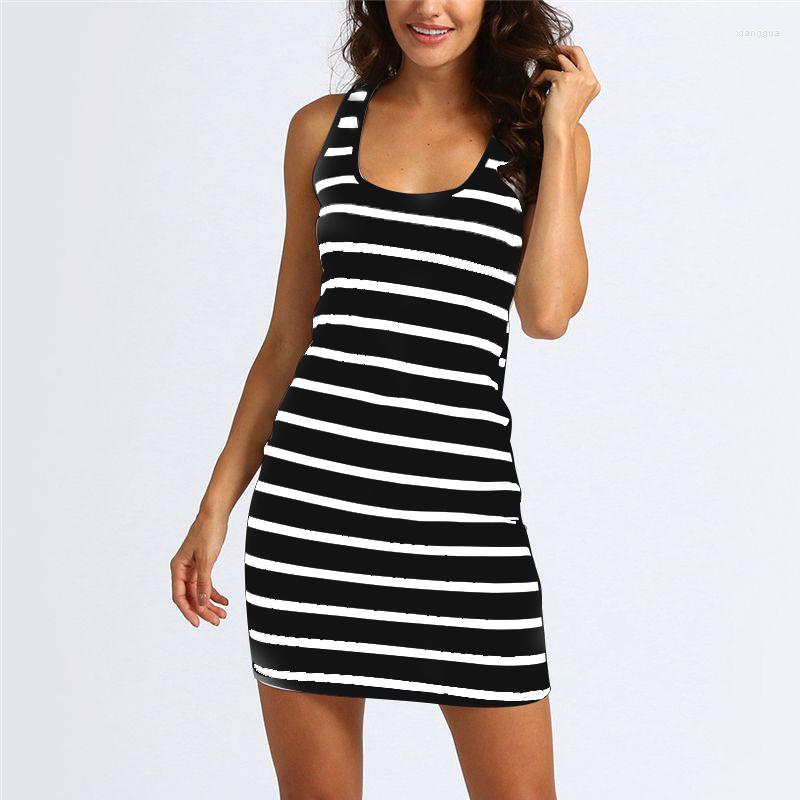 Casual Dresses Sexy Dress Women Black White Striped Bandage Bodycon Slim Sleeveless Evening Party Clothes Summer Clothing
Casual Dresses Sexy Dress Women Black White Striped Bandage Bodycon Slim Sleeveless Evening Party Clothes Summer Clothing