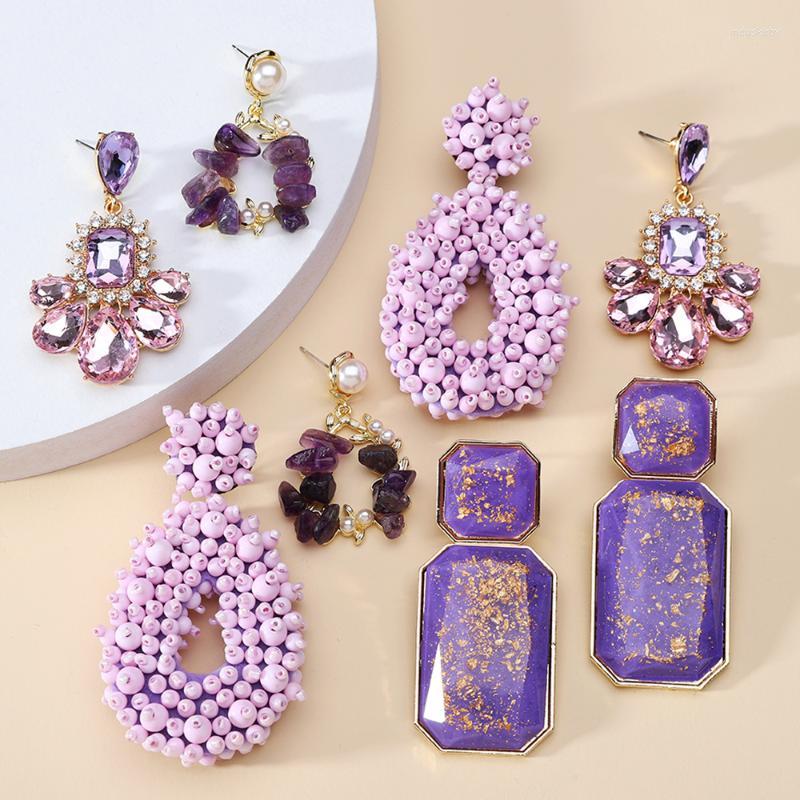 Dangle Earrings Ztech Collection Purple Color Drop For Women Students Petal Crystal Acrylic Beads Tassel Holiday Party Jewelry
Dangle Earrings Ztech Collection Purple Color Drop For Women Students Petal Crystal Acrylic Beads Tassel Holiday Party Jewelry