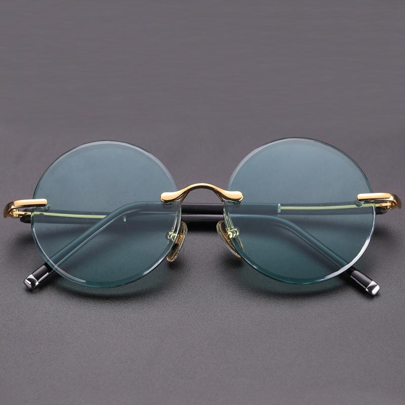 Sunglasses Rimless Round Glass Man Woman Acetate Frame Natural Crystal Stone Green Lens Sun Glasses UV400 Anti Eye Dry Scratch
Sunglasses Rimless Round Glass Man Woman Acetate Frame Natural Crystal Stone Green Lens Sun Glasses UV400 Anti Eye Dry Scratch