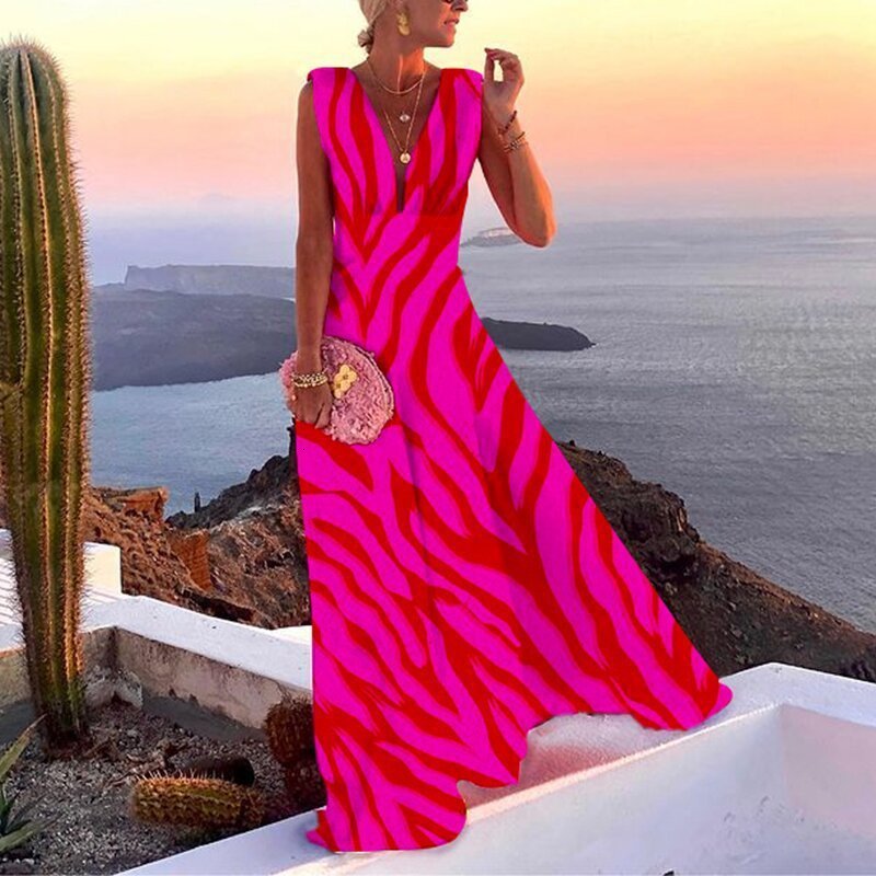 Vintage Floral Long Dress Lady High Neck Hollow Bubble Sleeve Dres Fashion Leopard Party Dresses 220317