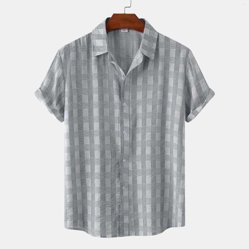 Men's Casual Shirts Gray Plaid Print Shirt Men Brand Summer Hawaiian Utton Down Tropical Holiday Beach Chemise Homme 3XL, As picture show
Men's Casual Shirts Gray Plaid Print Shirt Men Brand Summer Hawaiian Utton Down Tropical Holiday Beach Chemise Homme 3XL, As picture show