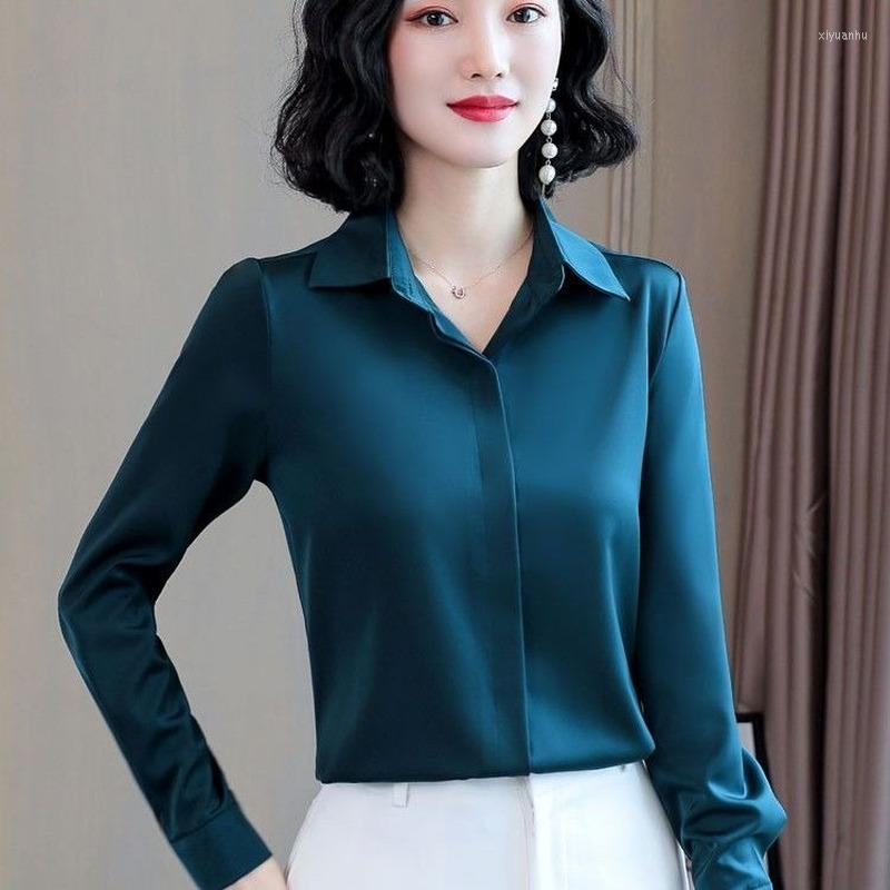 Women's Blouses Satin Elegant Women's 2023 Spring Long Sleeve Vintage Shirts Silk Ladies Tops Workwear Fashion Blusas Button X264, Dark brown
Women's Blouses Satin Elegant Women's 2023 Spring Long Sleeve Vintage Shirts Silk Ladies Tops Workwear Fashion Blusas Button X264, Dark brown