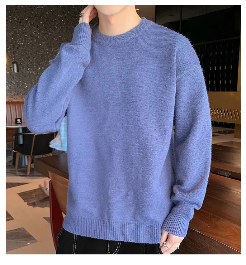 Men's Sweaters Soft Warm 2023 Autumn Winter Sweater O Neck Solid Casual Men Fashion Knit Pullovers Streetwear Mens Christmas 231118