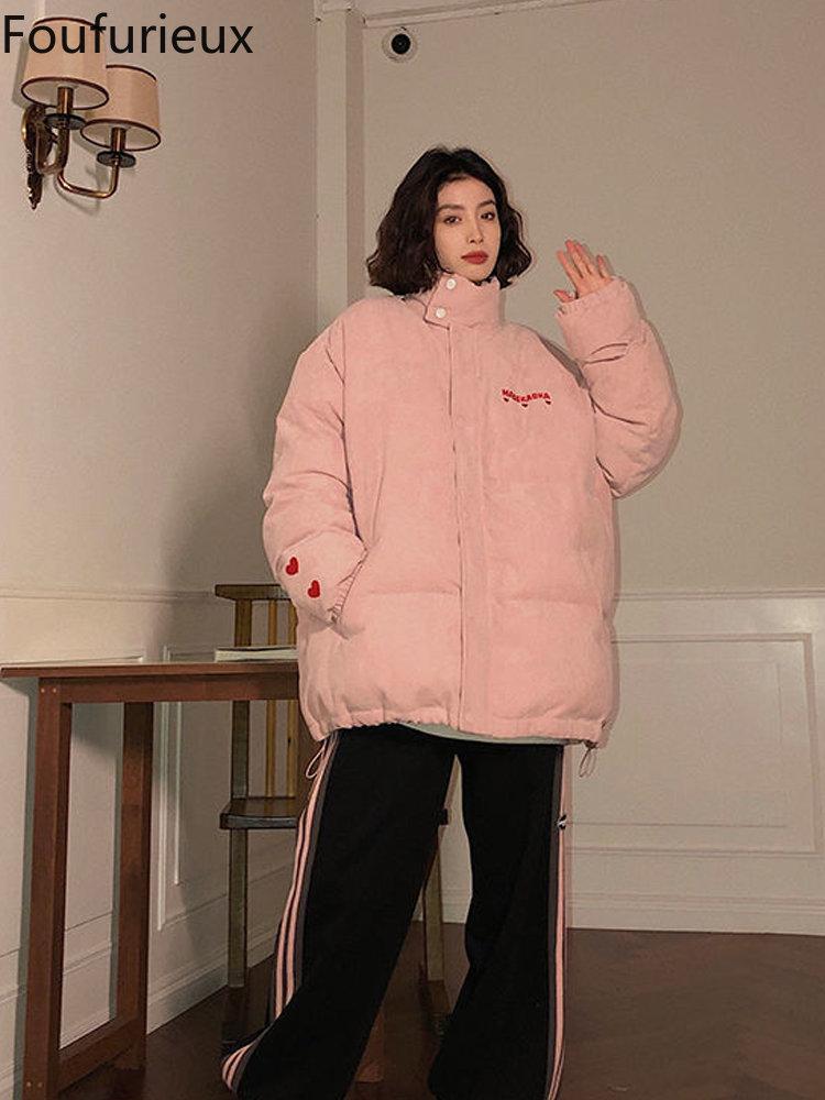 Leather Foufurieux Women Harajuku Warm Parkas 2022 Korean Fashion Streetwear Winter Jacket Japanese Style Vintage Bubble Y2k Coat Solid, Pink
Leather Foufurieux Women Harajuku Warm Parkas 2022 Korean Fashion Streetwear Winter Jacket Japanese Style Vintage Bubble Y2k Coat Solid, Pink