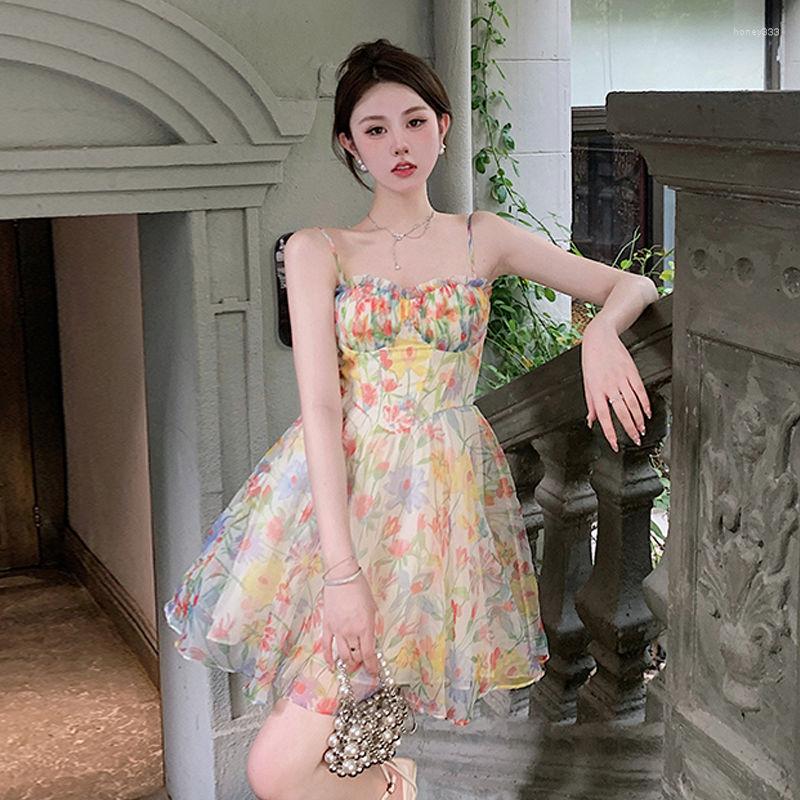 Casual Dresses Korean Fashion Women's Halter Mini Dress Summer Sexy Sundress Beach Clothes For Girl Fairycore Vintage Floral Tulle Y2k, Beige
Casual Dresses Korean Fashion Women's Halter Mini Dress Summer Sexy Sundress Beach Clothes For Girl Fairycore Vintage Floral Tulle Y2k, Beige
