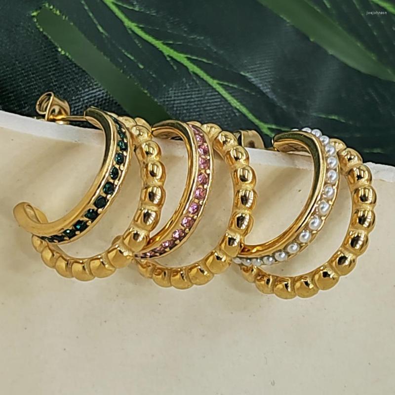 Hoop Earrings 2023 Small Cute Double Layer Pearl Zircon Stainless Steel For Women Girls Fashion Retro Jewelry Gift Wholesale
Hoop Earrings 2023 Small Cute Double Layer Pearl Zircon Stainless Steel For Women Girls Fashion Retro Jewelry Gift Wholesale