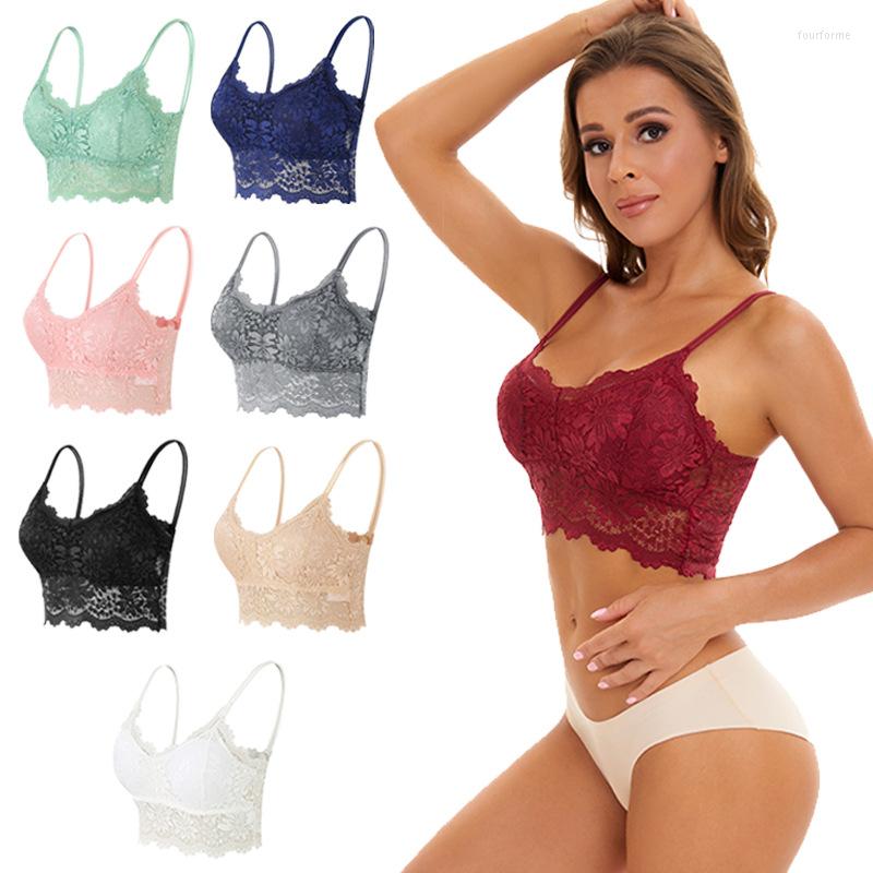 Bras Women Lace Top Comfortable Bralette Solid Color Sexy Underwear Vest Female Hollow Out Wireless Lingerie Seamless Bra, White
Bras Women Lace Top Comfortable Bralette Solid Color Sexy Underwear Vest Female Hollow Out Wireless Lingerie Seamless Bra, White