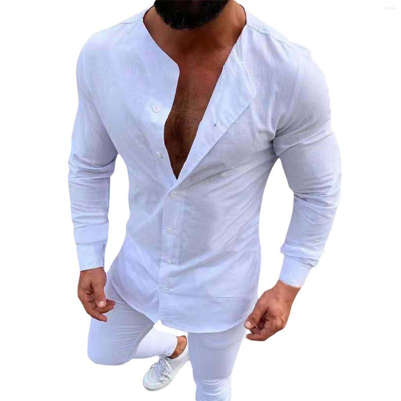 Men's T Shirts Men's Casual Sports Shirt Linen Button Cardigan Long Sleeved Cotton Big For Men
Men's T Shirts Men's Casual Sports Shirt Linen Button Cardigan Long Sleeved Cotton Big For Men