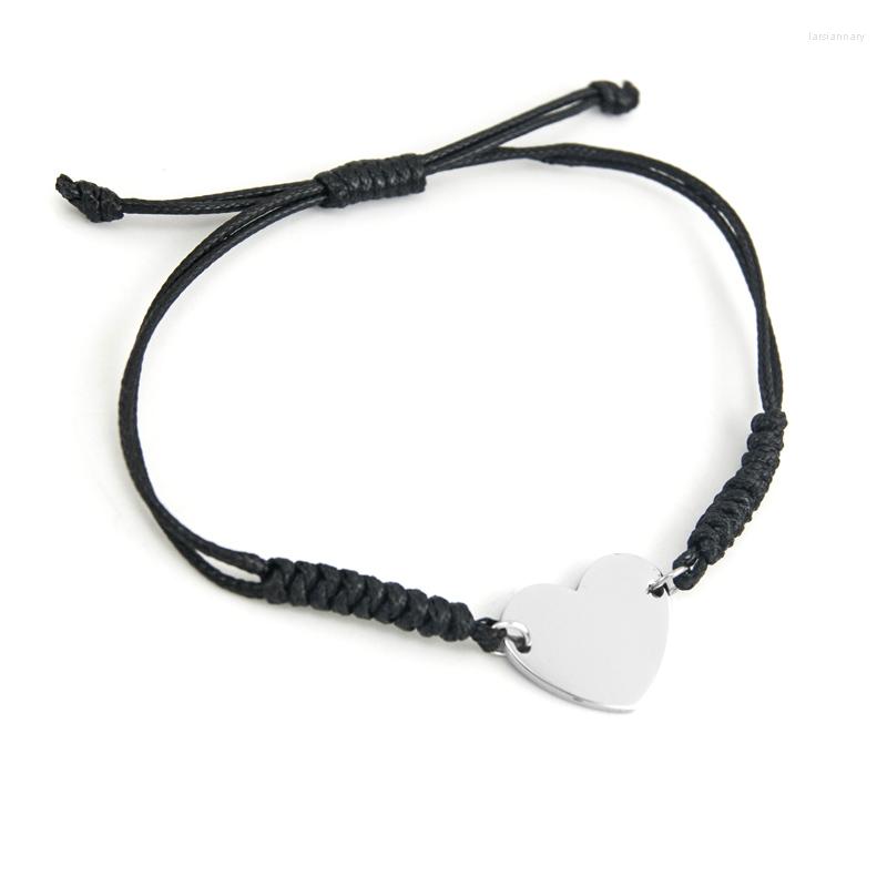Charm Bracelets Women Adjustable Cord Black Red Color Rope Bracelet Mirror Heart Connector Stainless Steel Pendant
Charm Bracelets Women Adjustable Cord Black Red Color Rope Bracelet Mirror Heart Connector Stainless Steel Pendant