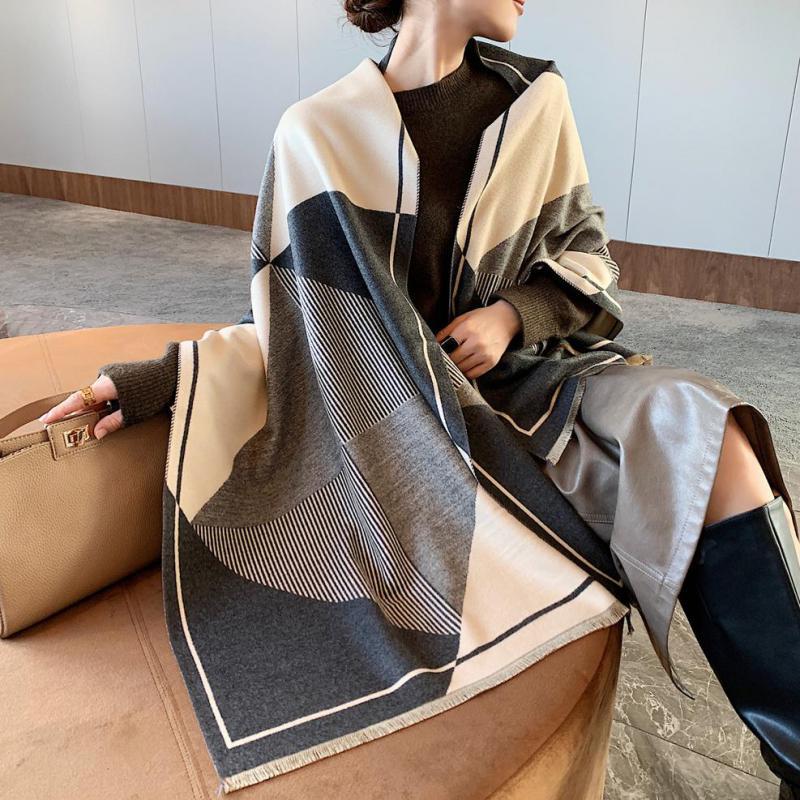 Scarves Female Elegant Korean Version Shawl Scarf Ladies Versatile Retro Pashmina Thickened Warm Office Muffler Coat Capes 190X60CM
Scarves Female Elegant Korean Version Shawl Scarf Ladies Versatile Retro Pashmina Thickened Warm Office Muffler Coat Capes 190X60CM