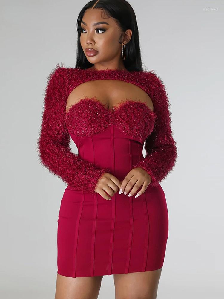 Casual Dresses Beyprern Elegant Furry Sheath Mini Dress For Women Chic Long Sleeve Crop Top And Cutout Party Set Clubwear Female Robes, Black
Casual Dresses Beyprern Elegant Furry Sheath Mini Dress For Women Chic Long Sleeve Crop Top And Cutout Party Set Clubwear Female Robes, Black