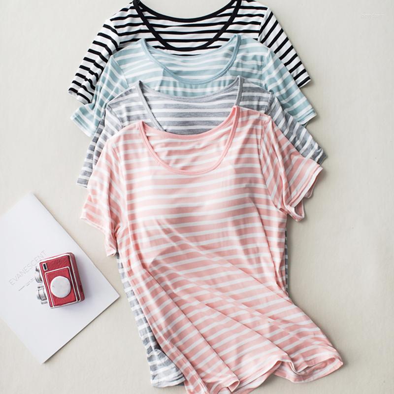Women's Sleepwear Shirts Bra Lingerie Sleeve Short Fit Modal Women Loose In Lounge Sleep Striped Wear Padded Summer Built Breathable, Black
Women's Sleepwear Shirts Bra Lingerie Sleeve Short Fit Modal Women Loose In Lounge Sleep Striped Wear Padded Summer Built Breathable, Black