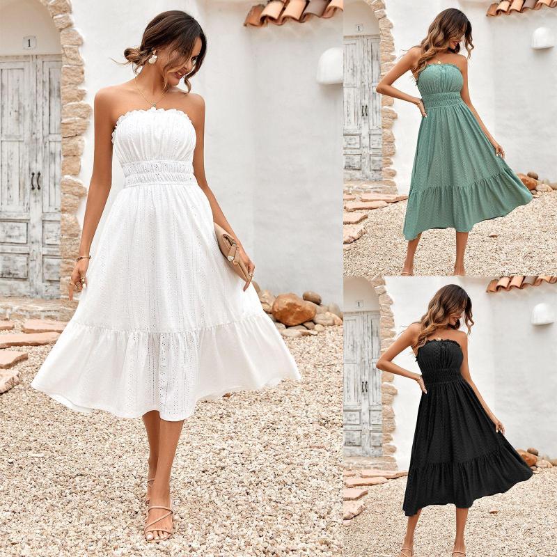 Casual Dresses Sexy Off Shoulder Slim Dress Women Sleeveless Strapless Fashion Solid Summer Woman A-line Skirt, Green
Casual Dresses Sexy Off Shoulder Slim Dress Women Sleeveless Strapless Fashion Solid Summer Woman A-line Skirt, Green